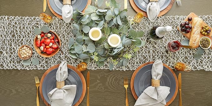 DII Woven Paper Tabletop Collection, Holiday & Event Decor, Table Runner, 14x72, Off-White