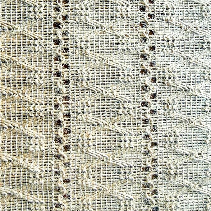 Niviy Burlap Placemats Set of 4, 12x18 Inch Natural Cotton Jute and Kitchen Woven Placemats with Tassels for Dining Table Centerpiece Thanksgiving Home Decorations