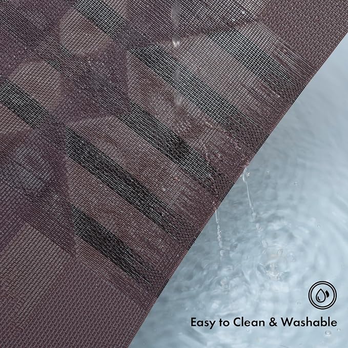Winknowl Placemats Set of 8, Heat Resistant Stain Resistant Woven Vinyl Insulation Place mats, Durable Washable Elegant Table Mats for Kitchen Dining Table Decor (Geometric Purple)