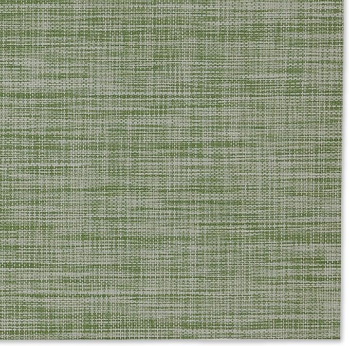 DII PVC Tabletop Collection Placemat Set, Rectangle, 13x17.25, Fig Green, 6 Piece