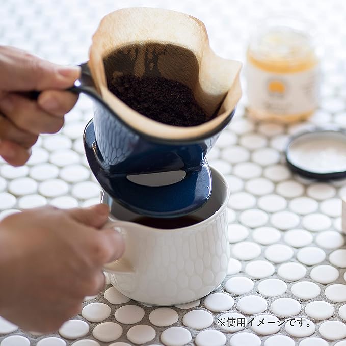 Zero Japan - Bee House Pour Over Coffee Dripper - Lead-Free & Cadmium-Free Ceramic Coffee Maker with Elegant Peek Hole, Drip Cone Brewer Coffee Gift, Brewing Accessories - White, Small Size