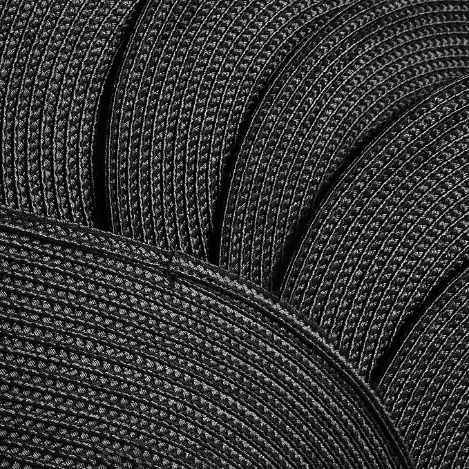 AHHFSMEI Placemats Set of 6 for Dining Table Washable Woven Non-Slip 18x12 inches Placemat Heat-Resistant Durable Table Mats for Dining Table Easy to Clean (Oval Black, 6)