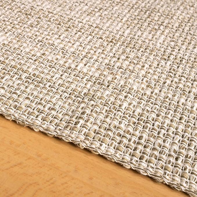 100% Cotton Table Runner for Dining Room Tables Rectangle Two Tone Woven Fabric 72" x 13" Soft Durable Table Runner, Eggshell(Pack of 1)