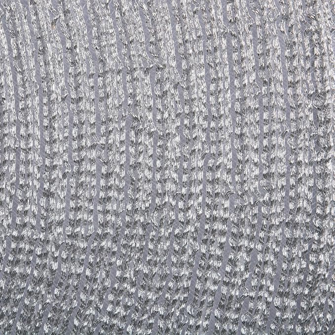 DII Woven Placemats Collection Metallic Round Placemat Set, 15", Platinum Silver, 4 Piece