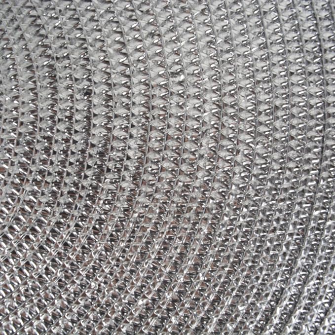 DII Woven Placemats Collection Metallic Round Placemat Set, 15", Silver, 6 Piece