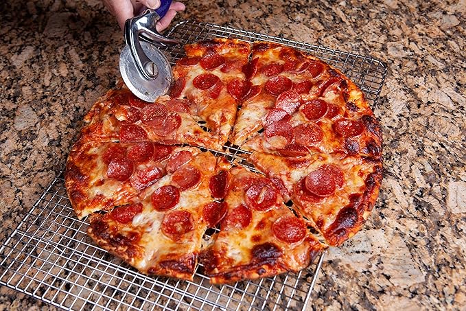 Stainless Steel Cooling Rack - Heavy Duty and Oven Safe, Good for Cooling, Baking and Roasting - Fits 15 1/4" X 10 1/4" Baking Pans - Perfect for Cookies, Cakes & More (10" x 15")