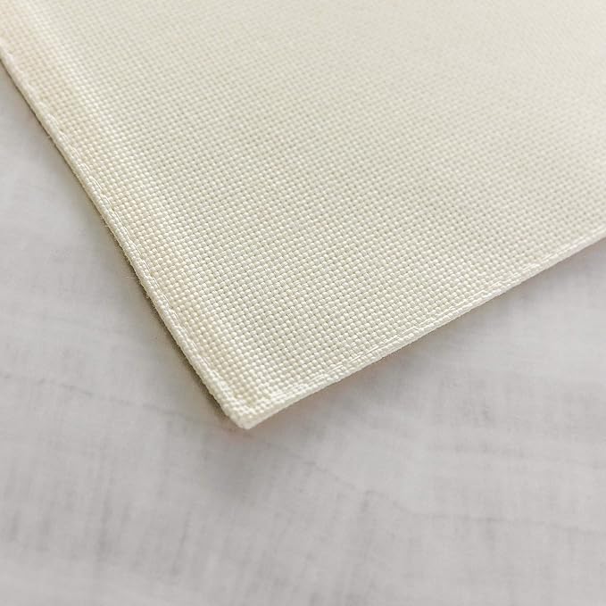 Home Brilliant Placemats Set of 4 Dining Table Placemat Washable Place Mats, 13 x 19 inches, Cream