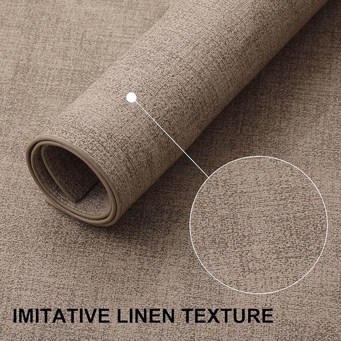 homing Faux Leather Heat Resistant Placemats 6 Packs, Waterproof Wipeable Dining PU Place Mats for Indoor & Outdoor, Easy to Clean, Camel