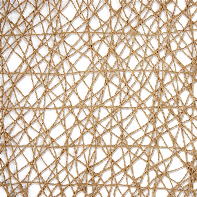 DII Woven Paper Tabletop Collection Holiday or Event Décor, Reversible Square Placemat Set, 16x16, Taupe, 6, Piece (Pack of 2)