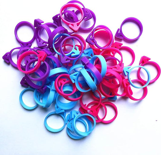 60 Pcs Silicone Icing Bag Ties, Reusable Piping Bag Ties for Cake & Pastry Decoration, Includes 3 Colors