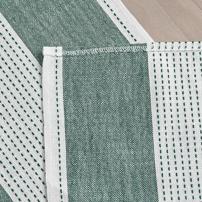 Artoid Mode Forest Green Farmhouse Rustic Table Runner, Seasonal Macrame Fabric Kitchen Dining Holiday Wedding Table Decor for Home Party 13x108 Inch