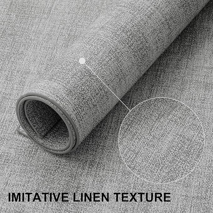 homing Faux Leather Heat Resistant Placemats 12 Packs, Waterproof Wipeable Dining PU Place Mats for Indoor & Outdoor, Easy to Clean, Light Grey