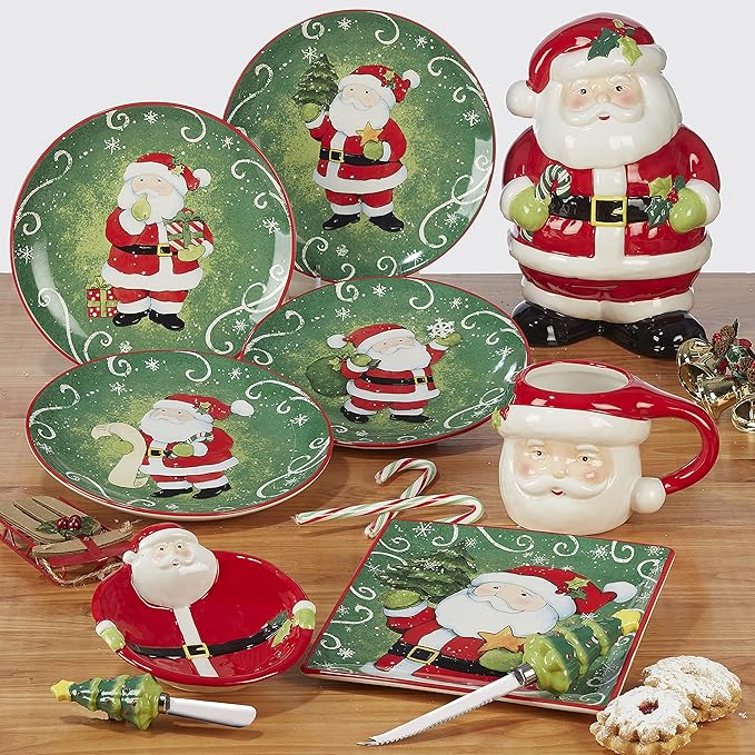 Certified International Holiday Magic Santa 20 oz. Mugs, Set of 4