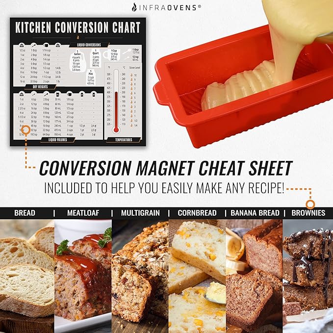Air Fryer Silicone Loaf Pans for Baking, Non-Stick Bread Cake Pan, 7.5 inch Airfryer Bakeware Sets, Meatloaf Brownie Corn, Fits Instant Pot, Ninja Foodi, Cosori, Chefman, Power XL, Dash, BPA Free