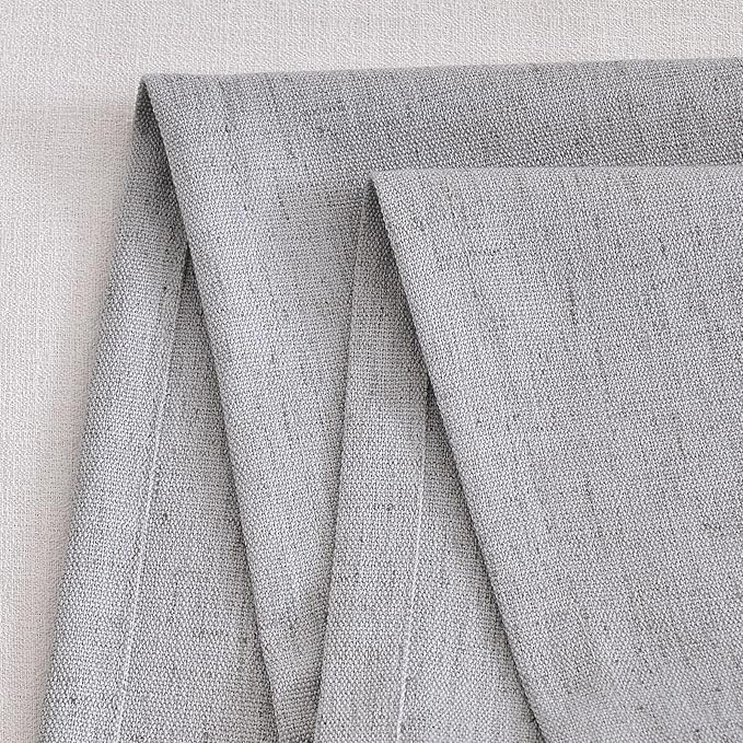 Wracra Linen Style Table Runner, Table Runners 72 Inches Long,Silver Grey,13x72