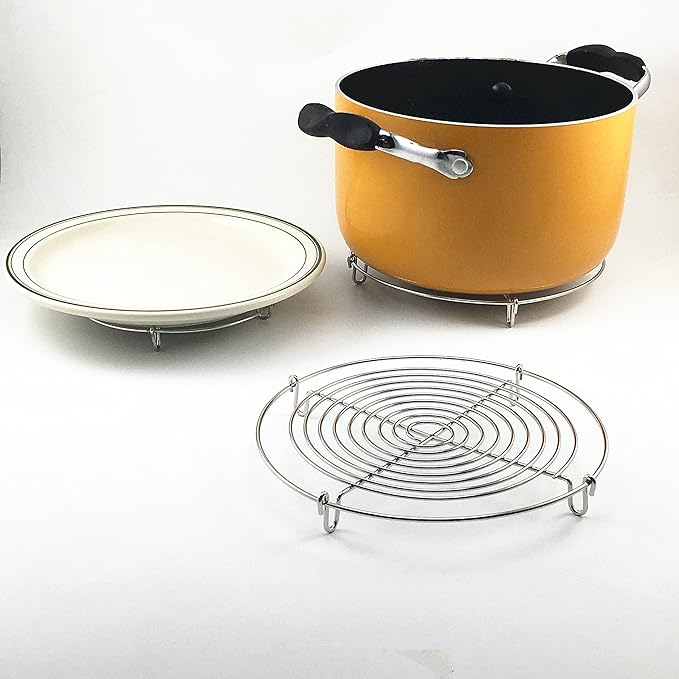 Stainless Steel Wire Cooling Rack Round Baking Tray For Cake Cookie Tarts Ovan Bread Pie Muffin Biscuits Cupcake,Kitchen Cooling Grid Holder Stand (Dia 7inch)