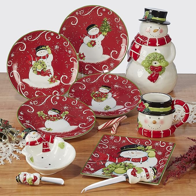 Certified International Holiday Magic Snowman 16 oz. Mugs, Set of 4
