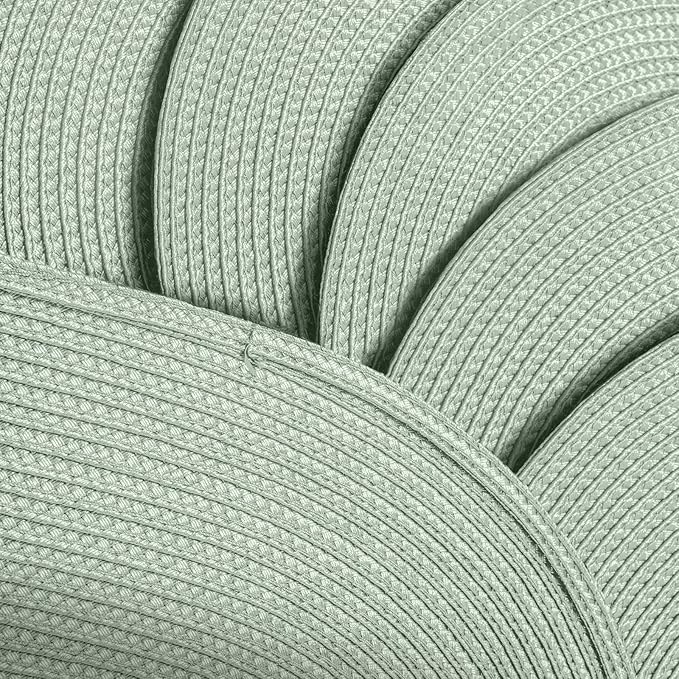 AHHFSMEI Placemats Set of 4 for Dining Table Washable Woven Non-Slip 18x12 inches Placemat Heat-Resistant Durable Table Mats for Dining Table Easy to Clean (Sage Green, 4)