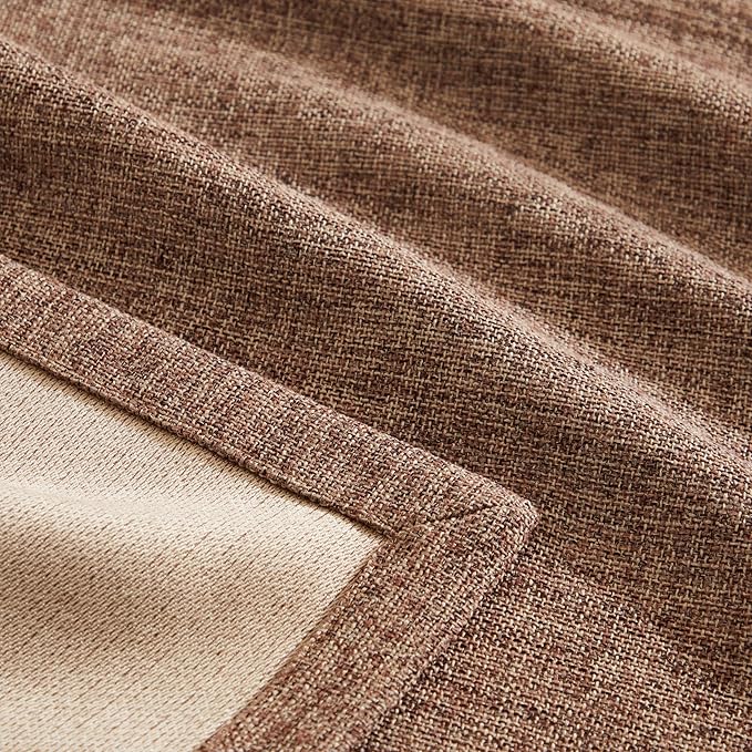 ZeeMart Burlap Style Farmhouse Table Runners 36 Inches Long, Brown Rustic Woven Coffee Table Runner for Everyday Use, 14x36 Inches, Brown