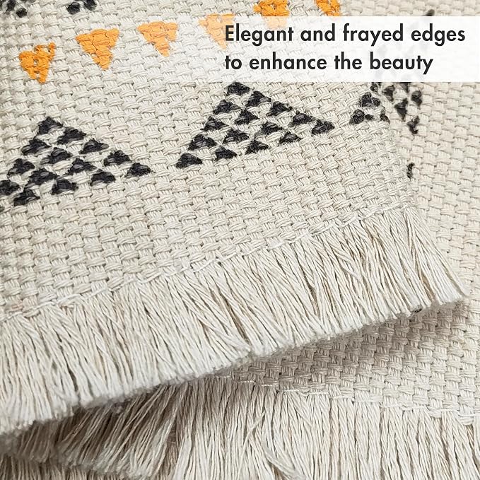 Ruvanti Cloth Placemats Set of 6 – 17"x11.5" Blend of Cotton, Polyester, Woven Placemats Washable Fabric, Table Mats Perfect for Farmhouse Kitchen, Parties, Holidays - Tribal Art