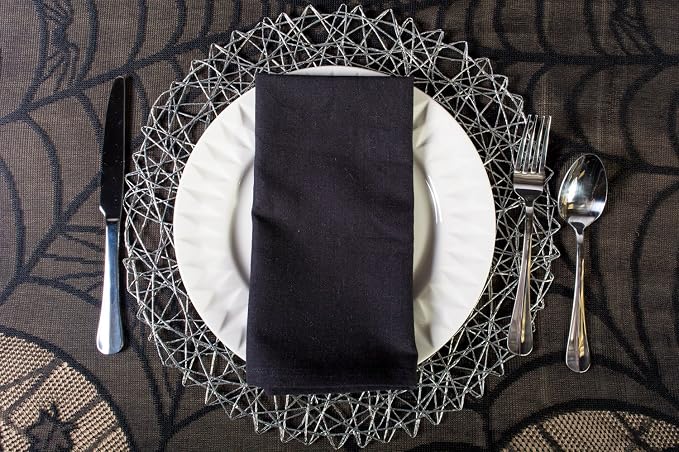 DII Woven Paper Tabletop Collection Holiday or Event Décor, Round Placemat Set, 15" Dia, Silver, 6, Piece