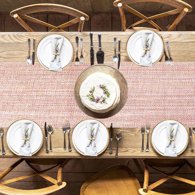 Urban Villa TableRunner Flamingo Print 100% Cotton Twill Weave Fused Table Runner 14''x72'' Over Sized Multi Color TableRunner Heavier Quality Table Runner