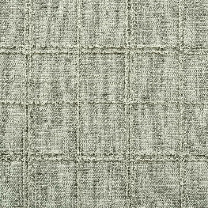 ZeeMart Linen Checked Farmhouse Table Runner, 13x60 Inches Seeding Green | Raised Grid Design, Rich Woven Texture, Linen Blend Table Runners 60 Inches Long, Machine Washable, Boho Home Kitchen Decor
