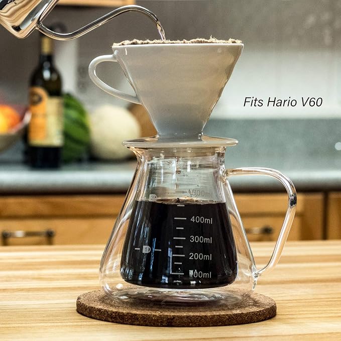 Organic Hemp Reusable Coffee Filters (3-Pack) - No.2 Cone - USA Made Hemp Fabric - Compatible with Hario V60, Bee House, and All No2. size Pour Over Coffee Makers
