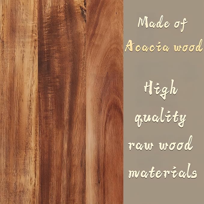 Acacia Wood Cutting Board with Handle, 16x8 Inch Large Kitchen Chopping Board for Meat and Cheese, Butcher Block Serving Tray for Charcuterie, Bread and Fruit