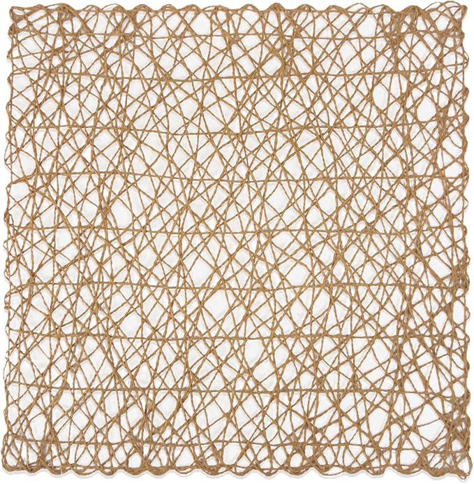DII Woven Paper Tabletop Collection Holiday or Event Décor, Reversible Square Placemat Set, 16x16, Taupe, 6, Piece (Pack of 2)