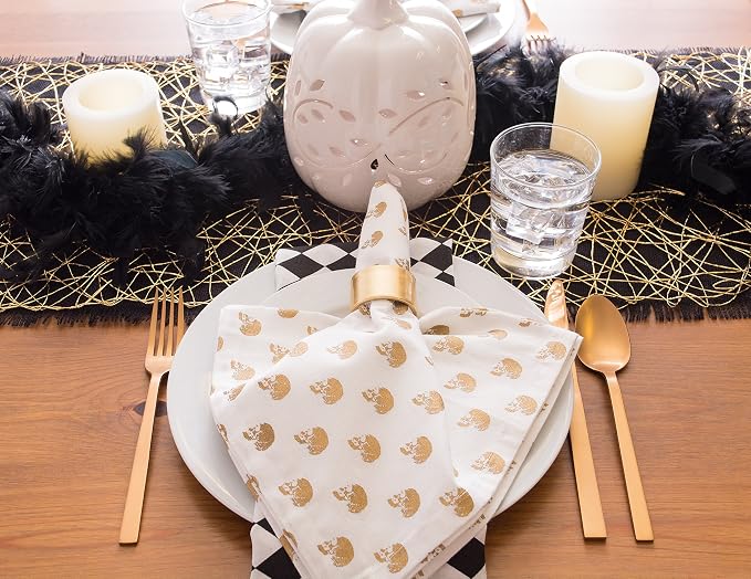 DII Woven Paper Tabletop Collection Holiday or Event Decor, Table Runner, 14x72, Gold