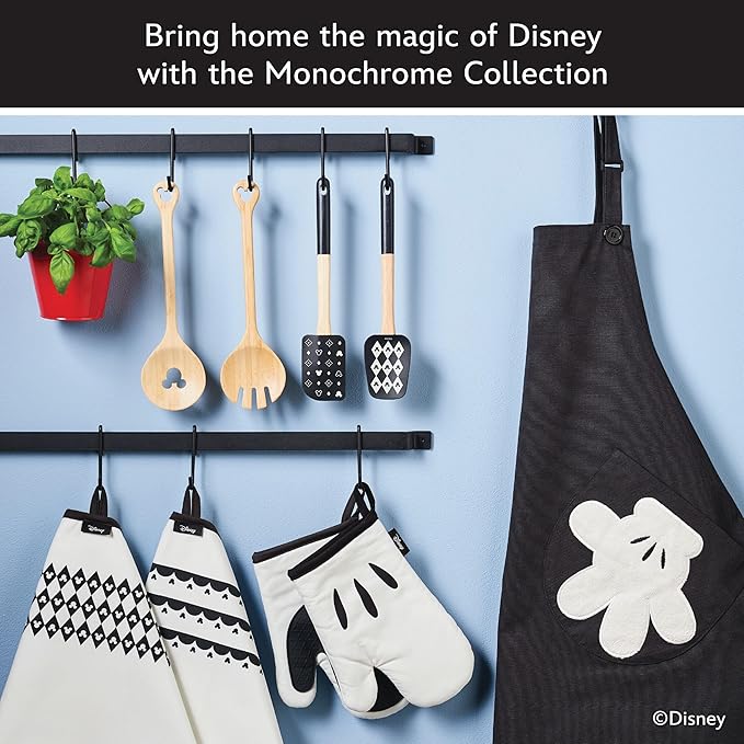 Disney Home Monochrome Spatula and Spoonula Set, 2 Piece - Black