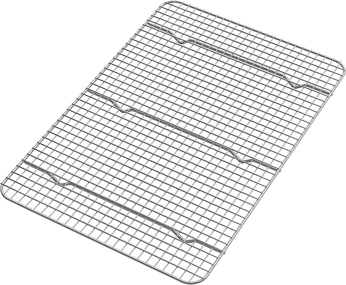 Stainless Steel Cooling Rack - Heavy Duty and Oven Safe, Good for Cooling, Baking and Roasting - Fits 15 1/4" X 10 1/4" Baking Pans - Perfect for Cookies, Cakes & More (10" x 15")