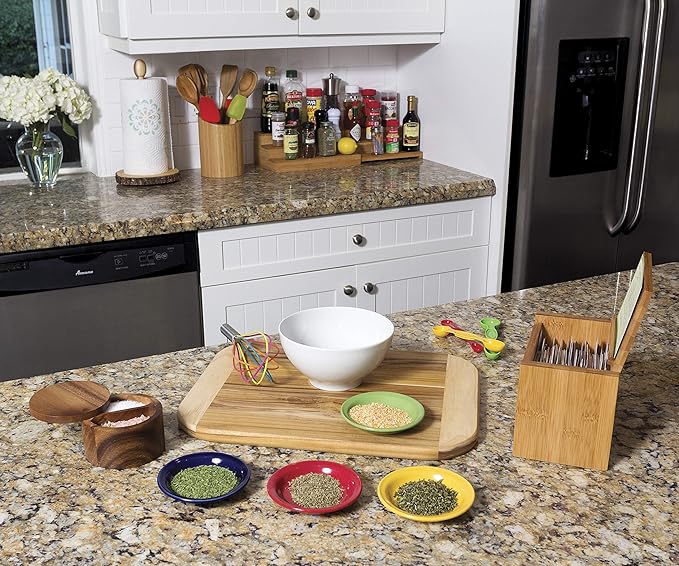Lipper International 8827 Bamboo Wood Kitchen Tool Holder, 5-1/2" x 8"