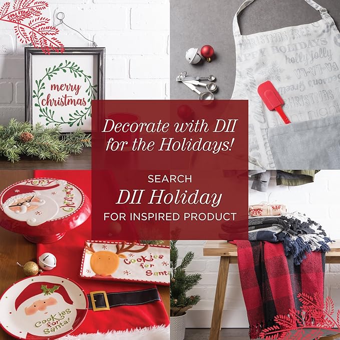 DII Jute Burlap Collection Kitchen Tabletop, Placemat Set, 13x19, Solid Tango Red, 6 Count