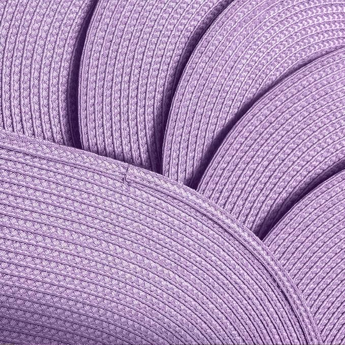 AHHFSMEI Placemats Set of 4 for Dining Table Washable Woven Non-Slip 18x12 inches Placemat Heat-Resistant Durable Table Mats for Dining Table Easy to Clean(Lavender Purple 4)