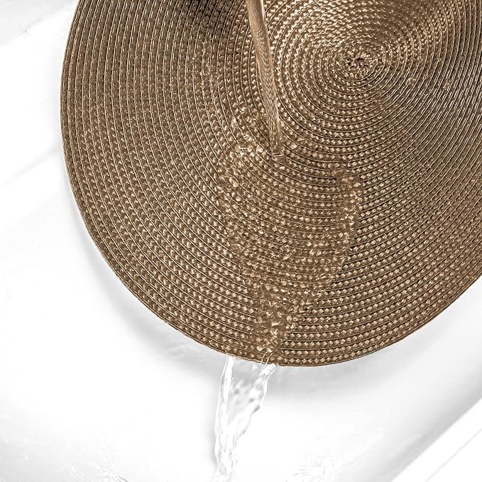 AHHFSMEI Round Placemats Set of 4 Heat Resistant Washable Non-Slip Woven Braided Table Mats for Dining Table Kitchen & Home Decor (Brown,4)