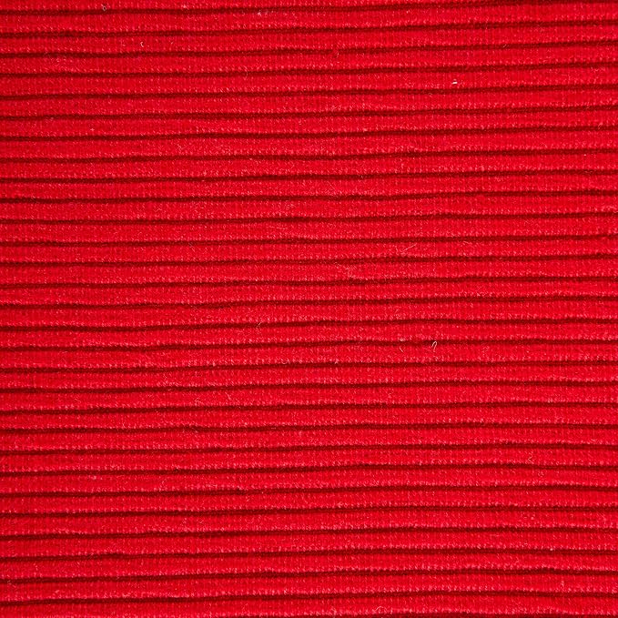 DII Basic Everyday Ribbed Tabletop 100% Cotton, Table Runner, 13x72, Tango Red