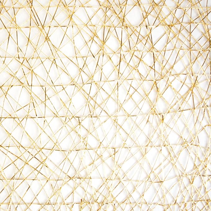DII Woven Paper Tabletop Collection Holiday or Event Decor, Table Runner, 14x72, Gold