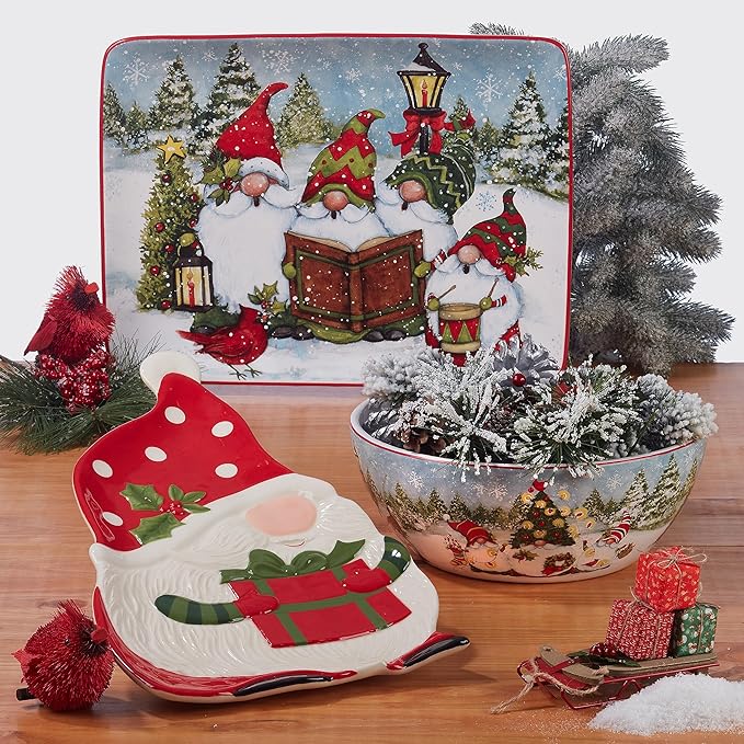 Certified International Christmas Gnomes 16 oz. Mugs, Set of 4 Assorted Designs