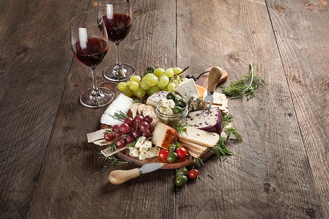 Twine Country Home Acacia Wood Cheese Board Paddle, Acacia Wood Charcuterie Board, 15.8" by 11.9", Gourmet Gift Set
