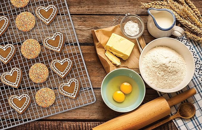 Mrs. Anderson’s Baking Professional Half Sheet Baking and Cooling Rack, 16.5 x 11.75-Inches, Set of 2