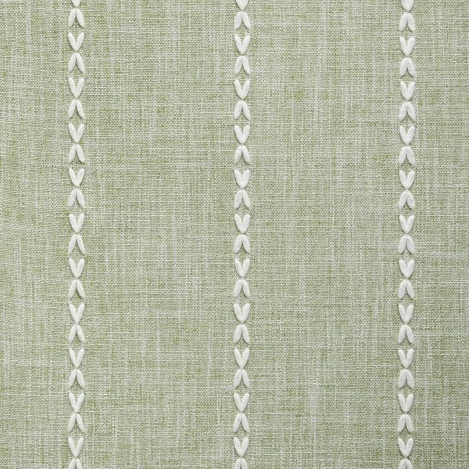 Braided Farmhouse Table Runner,Braided Sage Green 13x108 Inch, Cotton Linen Table Runners 108 Inches Long, Embroidered Striped Sage Green Boho Table Runner Rustic Home Decor