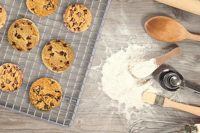 Mrs. Anderson’s Baking Professional Half Sheet Baking and Cooling Rack, 16.5 x 11.75-Inches, Set of 2