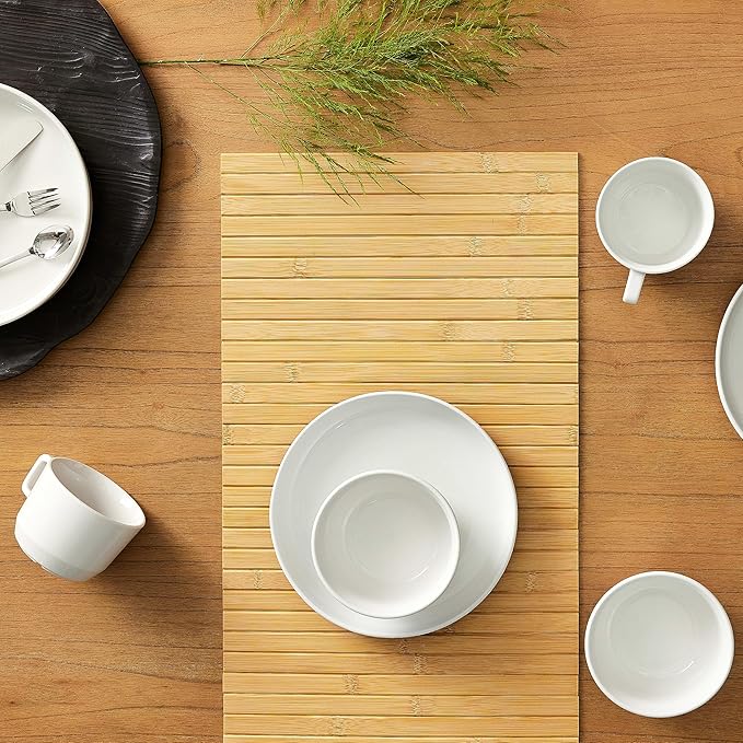 Libbey Austin 28-Oz Porcelain Soup Salad Bowl - Minimalistic Pasta Bowls Set of 4 with Speckled Finish - Stackable Porcelain Bowls for Sides, Desserts