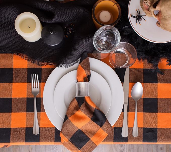 DII Jute Burlap Collection Kitchen Tabletop, Table Runner, 15x74, Solid Black