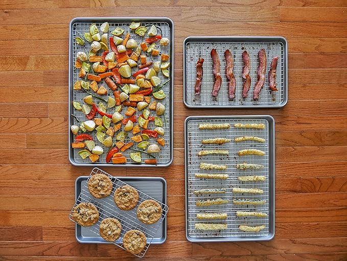 USA Pan Oven Safe Jelly Roll Cooling Rack, Nonstick Stainless Steel