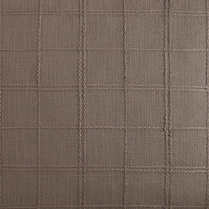 ZeeMart Linen Checked Farmhouse Table Runner, 13x90 Inches Cocoa Brown | Raised Grid Design, Rich Woven Texture, Linen Blend Table Runners 90 Inches Long, Machine Washable, Boho Home Kitchen Decor