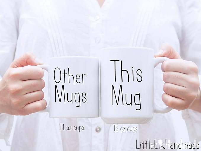Crap Bag & Princess Consuela Banana Hammock – Funny Coffee Mug Set – 2 Large 15 Oz White Ceramic Cups – Couples Gift for Friends TV Show Fans